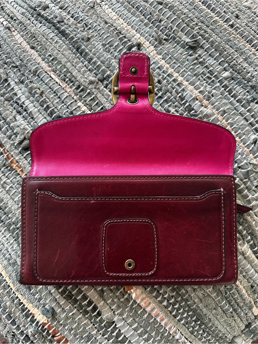 Vintage Coach Bleeker Leather Buckle Flap Wallet - Picture 3 of 8